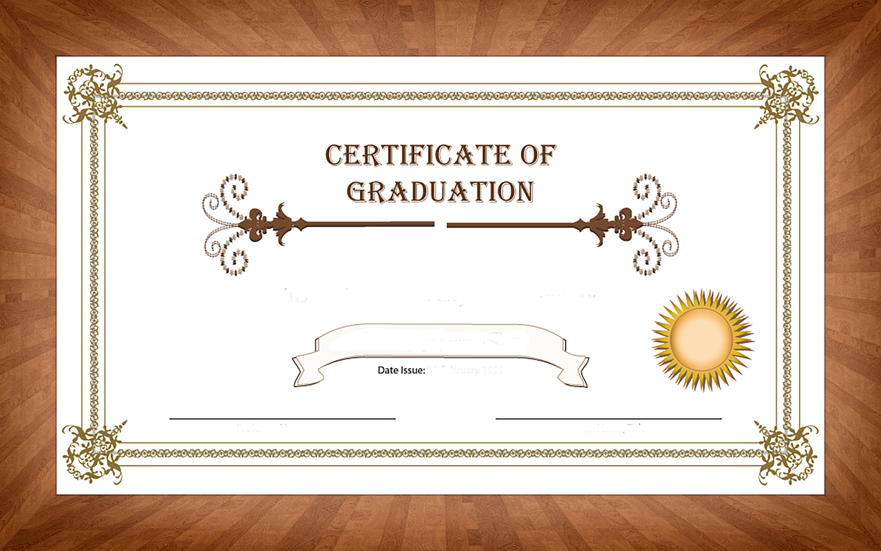 certificate, graduation, wood-2760733.jpg